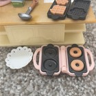 Calico Critters Kitchen Island Baking Accessories Lot Donut   Waffle Maker 