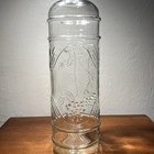 Glass Wine Bottle Embossed With Grapes   Vines Cork Stopper 11 5   