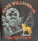 Vtg Single Stitch 1990 Hank Williams Jr   the Lone Wolf  Tour Black T-shirt Sz L