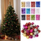 24pcs Christmas Glitter Ball Ornaments Xmas Tree Balls Hanging Party Decoration