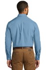 Port Authority W100 Mens Long Sleeve Button Down Carefree Poplin Pocket Shirt