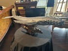 Hand Carved Wood Humpback Whale Sculpture Painted By Charlie Weiss Artist