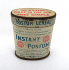 Miniature Antique Instant Postum Cereal Tin   Sample Size