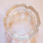 Textured Glass Ashtray Round Vintage Thick Glass Home Free Shipping