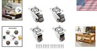 1 Inch Caster Wheels Set Of 4 Heavy Duty Low Profile Plate Swivel Casters Pre   