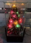 Vintage Keepsakes Under Glass Christmas Tree Lighted Music Box Decorated Rare