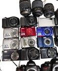 Lot Of 18 Nikon Digital Cameras    3 Lenses        For Parts  Only             
