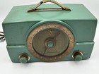 Vintage 1950s Mcm Green Zenith Am fm H725 Bakelite Tube Radio Tested Works 