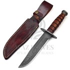 Wwii Usmc Military Knife Damascus Steel Blade Ka-bar Replica Knife 12 Inch