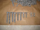 Lot- 168 Galvanized Carriage Bolts   100 Nuts  3 8   5 16 - 1 25 To 3 Inch Long 