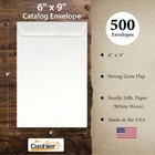 6  X 9  Catalog Envelopes  Open End  24lb  White  Made In Usa  500 Envelopes