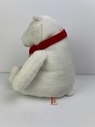 2007 Coca Cola Polar Bear Plush 10  Sitting Red Scarf Stuffed Animal Coke Toy