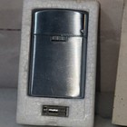 Vintage Chrome Butane Gas Lighter Made In Japan Flip Top Brushed Silver With Box