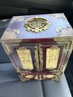 Vintage Chinese Jewelry Box W jade Inserts   Green Silk Lining  254me 