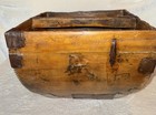 Antique Late 1800s Wood Chinese Grain Rice Measure Bucket  14    Square  9    Tall