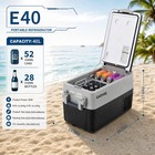 50l 53qt 12v Portable Fridge Freezer Dual Zone App Control For Camping And Rvs