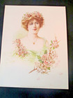1904 Artist  maud Strum   Eminent Actress  ellen Terry  Hand Colored Lithograph