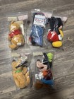 Rare Test Version Disney Plush Bean Bag Lot Eeyore Mickey Pooh Goofy Pluto Tags