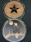 5 Pack Of Five Oz  Rounds  999 Fine Copper Bullion Uv Colorized Eagle On Branch