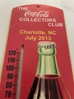 Coca Cola Collectors Club Thermometer 2013 Charlotte Nc