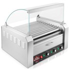 Commercial Electric 30 Hot Dog 11 Roller Grill Cooker Machine  Bun Warmer  Cover