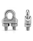 50 Pack 1 4in Wire Rope Clamps M6 304 Stainless Steel Cable U Bolt Guy Clips Pro