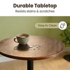 Lokkhan 42 Tall Rustic Industrial Bar Table 19 68 Dia Round Wooden Top Metal