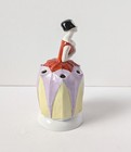 Antique Art Deco Figural Porcelain Flower Frog Lady Half Doll Hatpin Holder