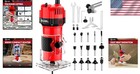 800w Wood Router With 15-piece Bit Set - Precision Edge Trimmer For Woodworking
