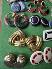 Lot Of Enamel Retro Vintage 1980   s Clip Pierced Earrings