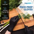 Hand-e Touch Black Nitrile Disposable Gloves Large  50 Count - Bbq  Tattoo  Hair