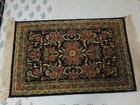 Old Pakistan Hand Woven Area Rug Wool Label 42x24 5  