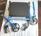 Medline Premium Empower Folding Mobility Rollator Walker With Memory Foam Seat 