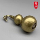 Brass Solid Faucet Gourd Shaped Tabletop Ornament  Antique Copper Handle Piece