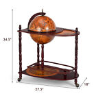 Wood Globe Wine Bar Stand 34  H 16th Century Italian Rack Liquor Bottle Shelf