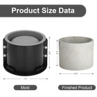 Big Round Silicone Planter Mold  7 Inch Large Round Concrete Molds For Cylind   
