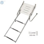 3-step Stainless Steel Ship Ladder With Platform Marine With Telescoping