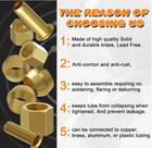 140pcs Compression Fittings Assortment Kit - 1 4  Of Brass Compression Sleeve