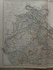 1897 North India Original Antique Map By A   C Black