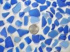Genuine Blue Sea Glass Lot Of 100 Medium Cobalt   Cornflower Pieces Beach Found