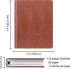 4x6 Brown Photo Album 112 Pockets Leather Cover Memory Book Family Picture Usnew