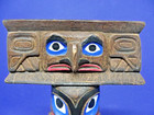 Alaska Large Totem Pole Collectible Statue Hand Painted Made In Alaska 13  Tall
