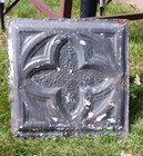 Antique Gothic Victorian Ceiling Tin Tile Canvas Shabby Chic Clover Quatrefoil