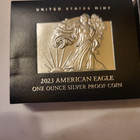 2023 American Eagle Proof And Uncirculated Silver 2-coin Lot With Ogp coa