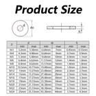 Ta2 Titanium Metric Flat Washers M2 M3 M4 M5 M6 M7 M8 M10 M12 M14 M16 m24 Ti Gr2