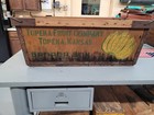 Large Antique Wood Banana Crate box  Topeka  Ks  Rustic Decor Basket Rare Piece