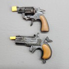 Vintage Cap-guns Lot Of 4 With 1 Holster Two Dyna-mite Nichols Toy Cap Usa 