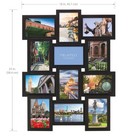 Melannco 12 Opening Collage Frame  Displays 4x6 And Six 6x4 Inch Photos  Black