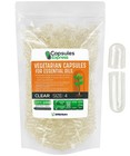 1000 Count Size 4 Empty Vegan Capsules - Clear Veggie Caps For Essential Oils  D