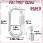 2pcs Oval Locking Jump Rings  925 Sterling Silver Screw Carabiner Lock  Jewelry